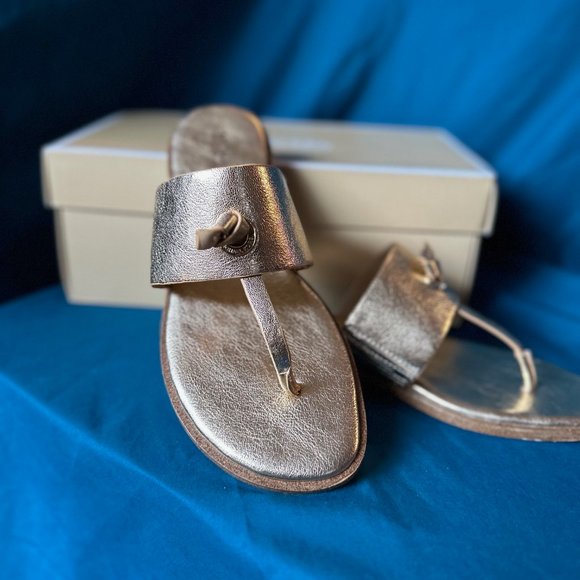 Michael Kors Gold Sandals - Picture 1 of 2
